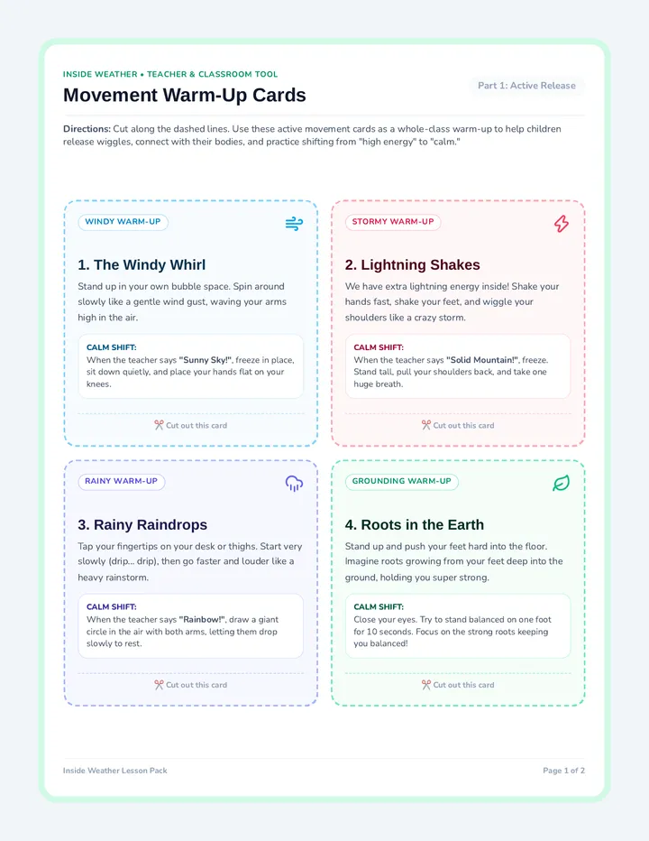 Weather Calm Cards