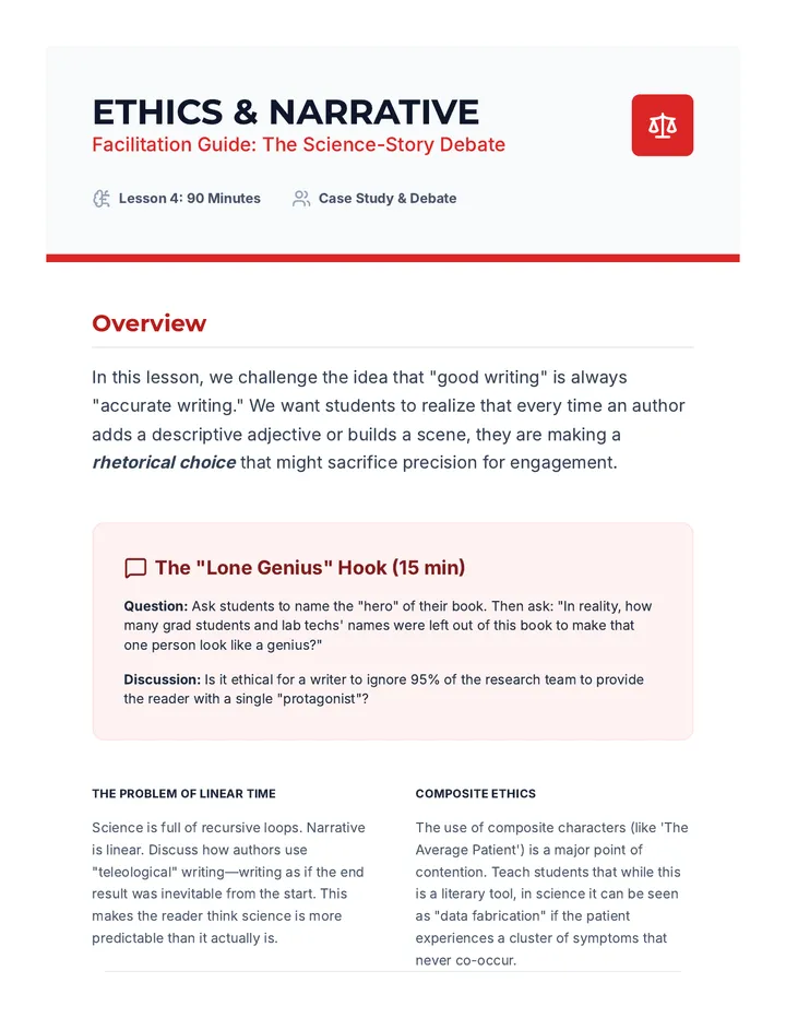 Narrative Ethics Teacher Guide