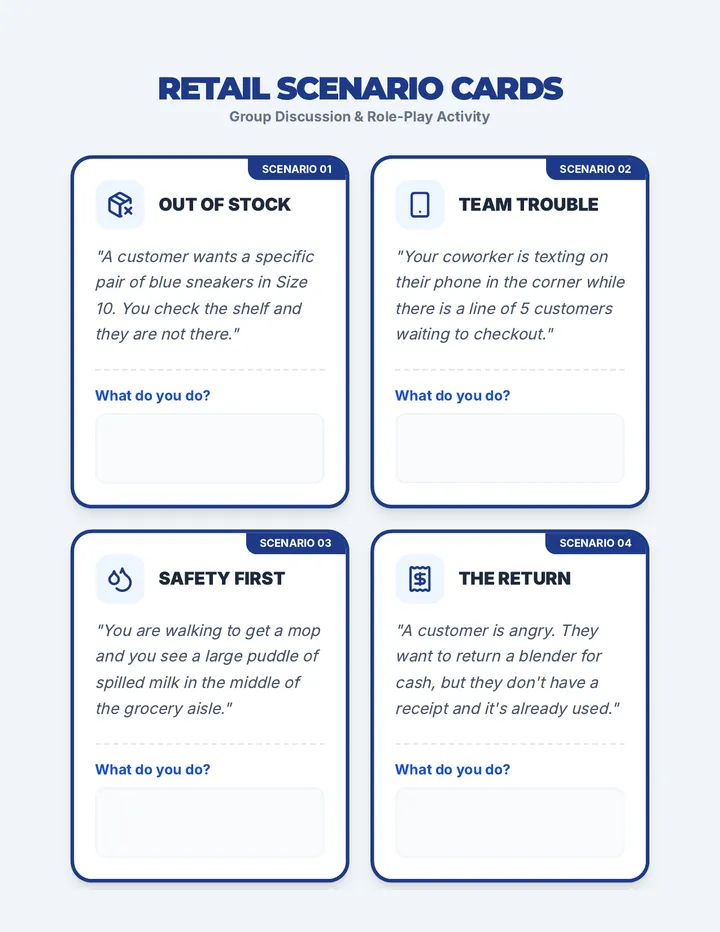 Retail Scenario Cards