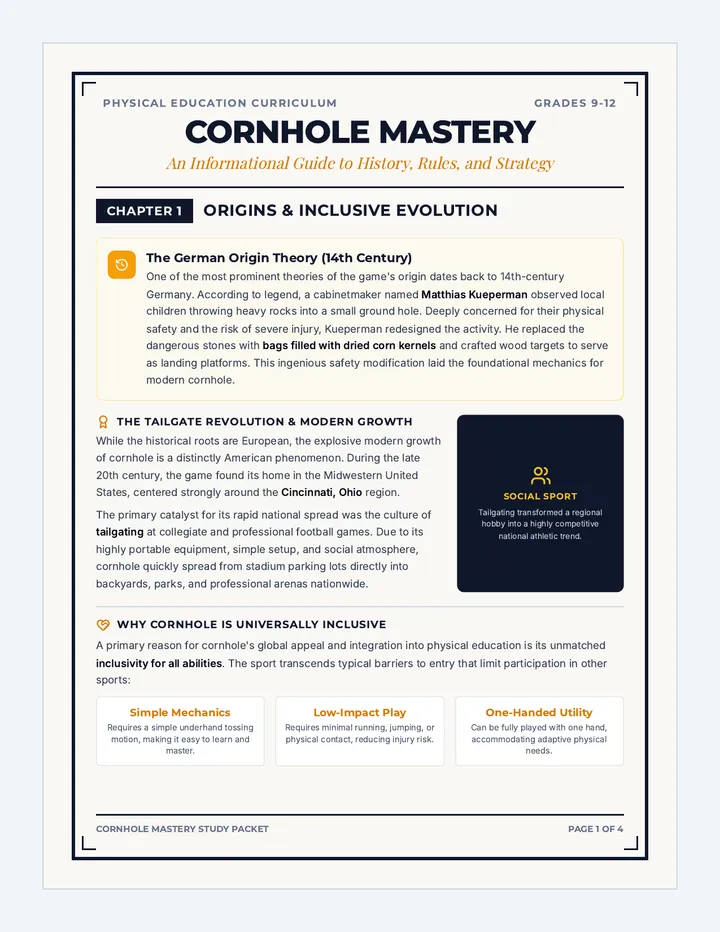 Cornhole Mastery Study Guide