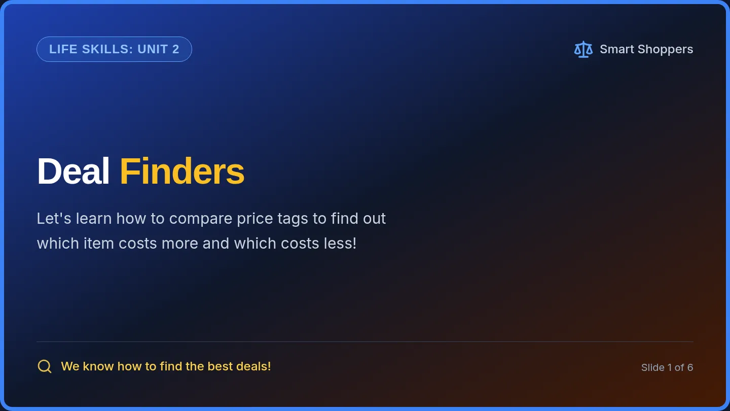 Deal Finders Slides