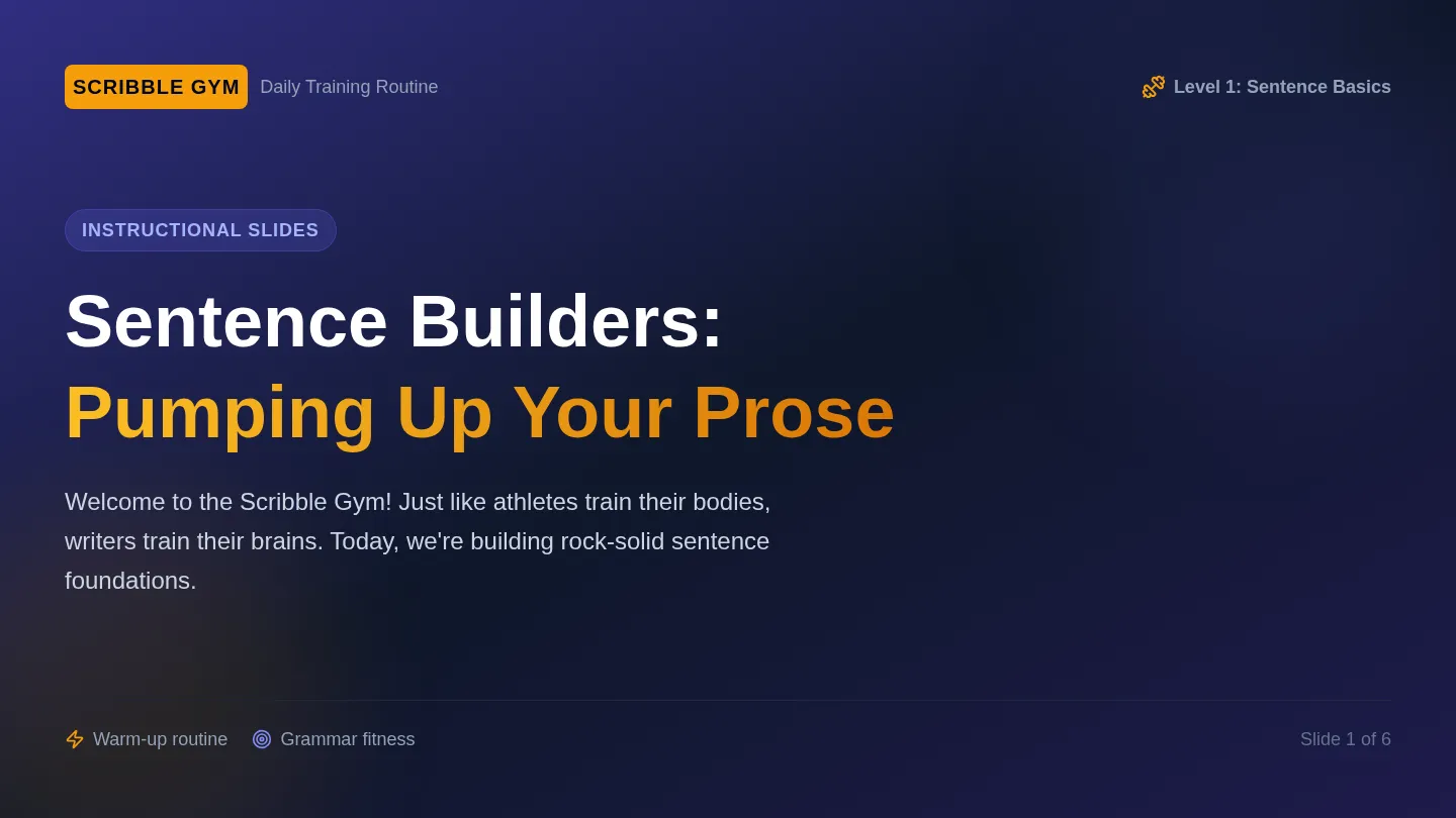 Sentence Builders Slides