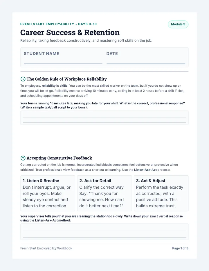Career Success Workbook