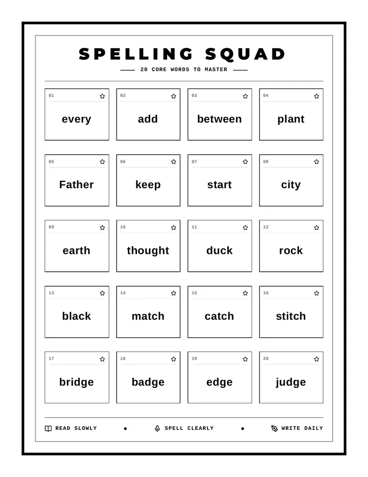 Spelling Squad Poster