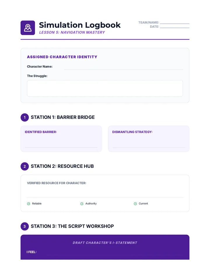 Simulation Logbook Worksheet