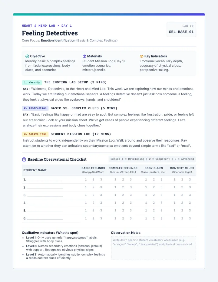 Detectives Teacher Guide
