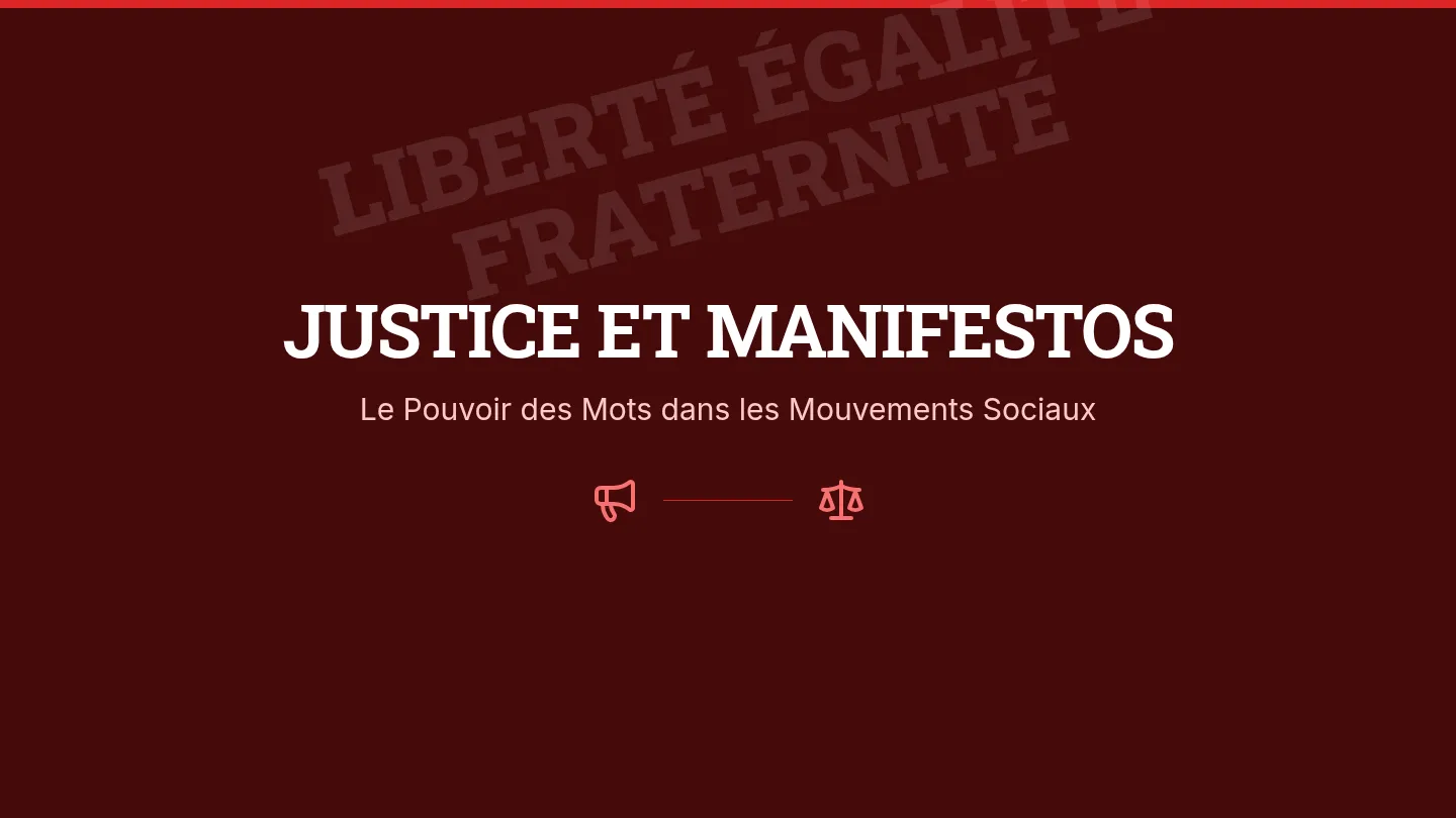 Justice and Manifestos Slides