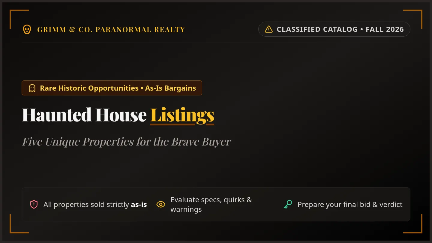 Haunted House Listings Slides