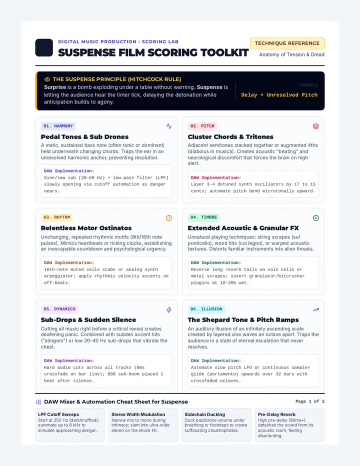 Suspense Scoring Observation Sheet