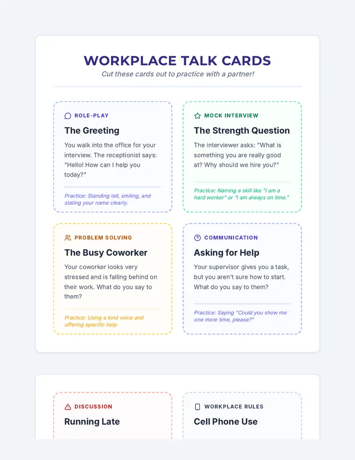 Workplace Talk Cards
