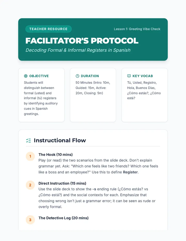 Register Vibe Facilitator Protocol