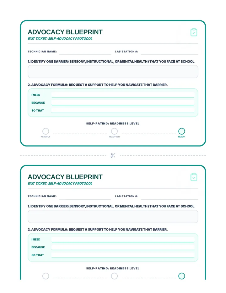 Advocacy Blueprint Exit Ticket