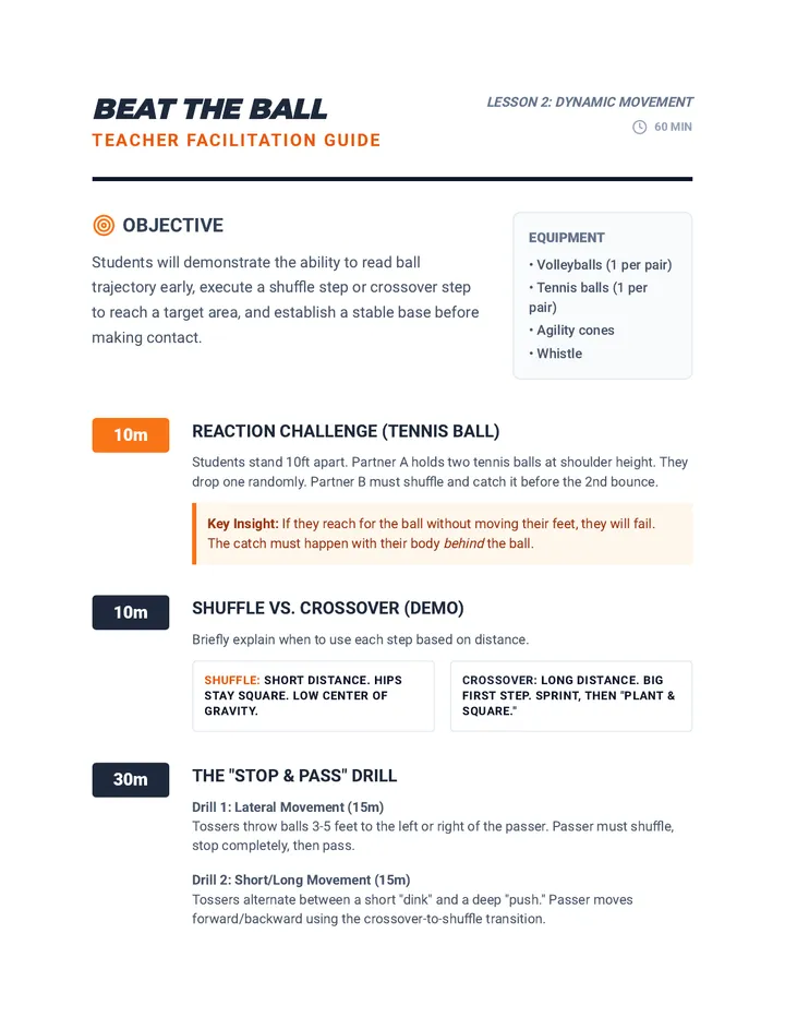 Beat the Ball Teacher Guide