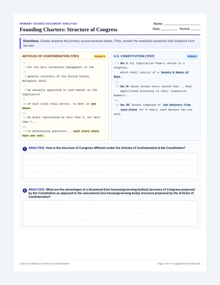 Charter Showdown Worksheet
