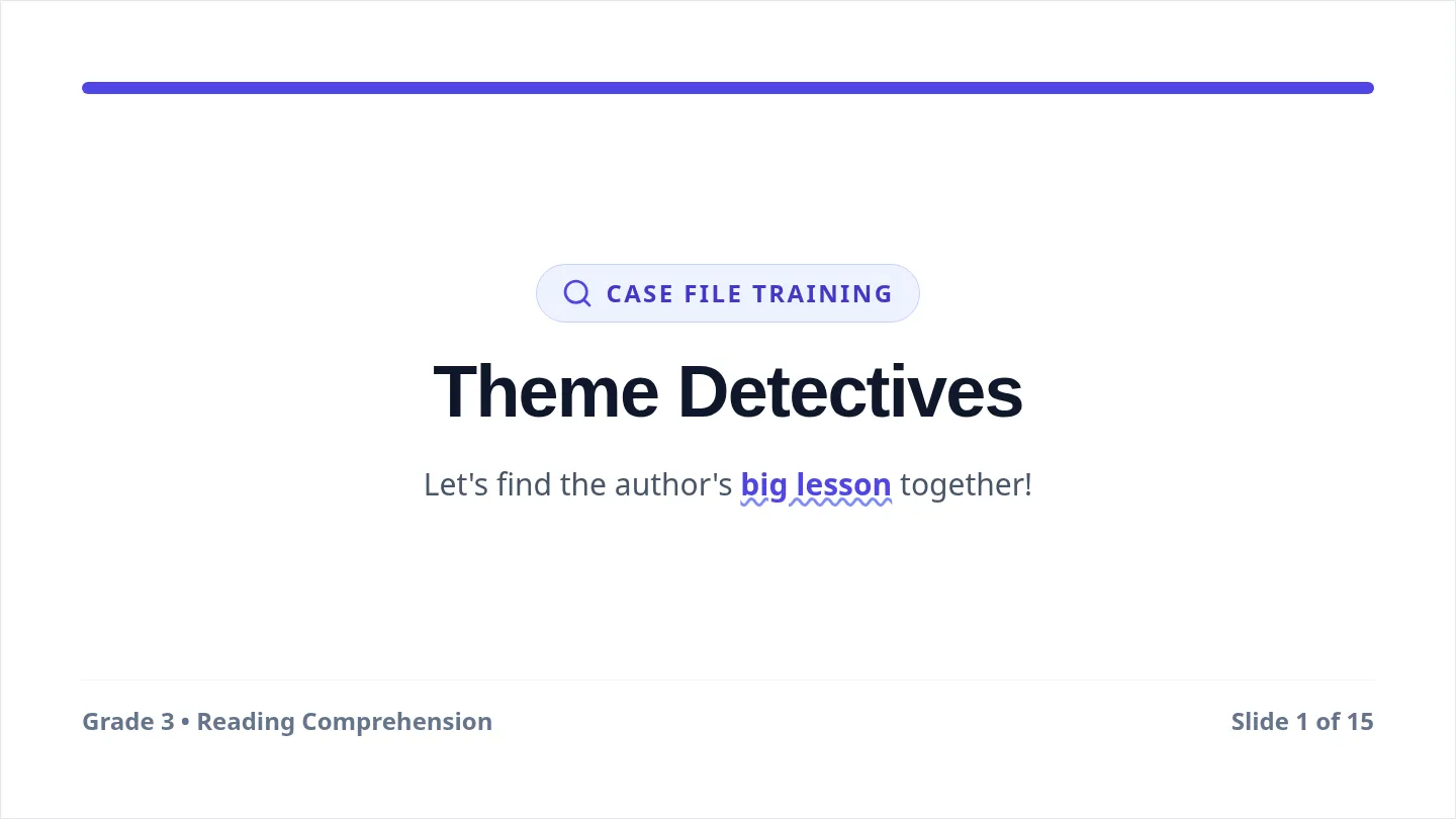 Theme Detective Slides