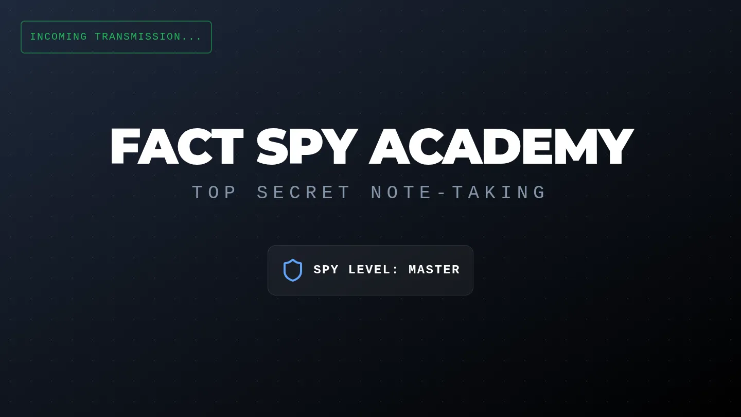 Fact Spy Academy Slides