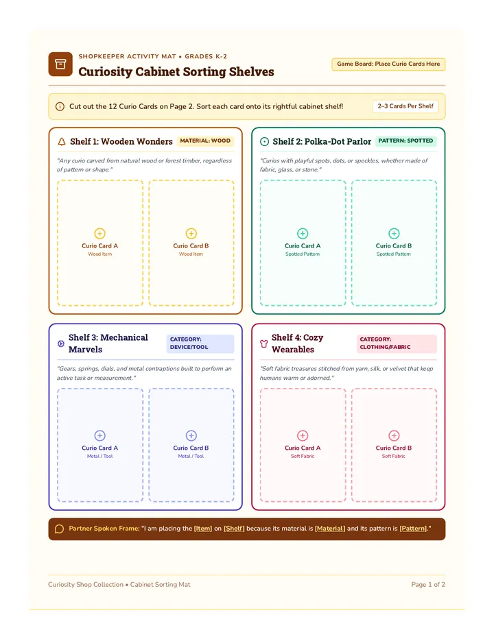 Curiosity Cabinet Game