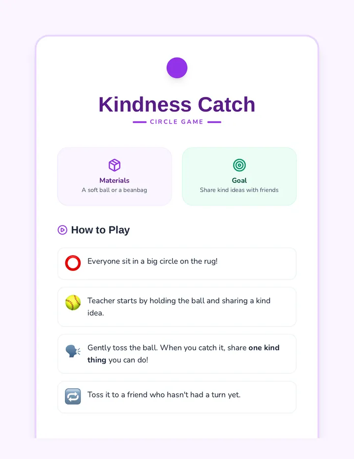 Kindness Catch Game Guide