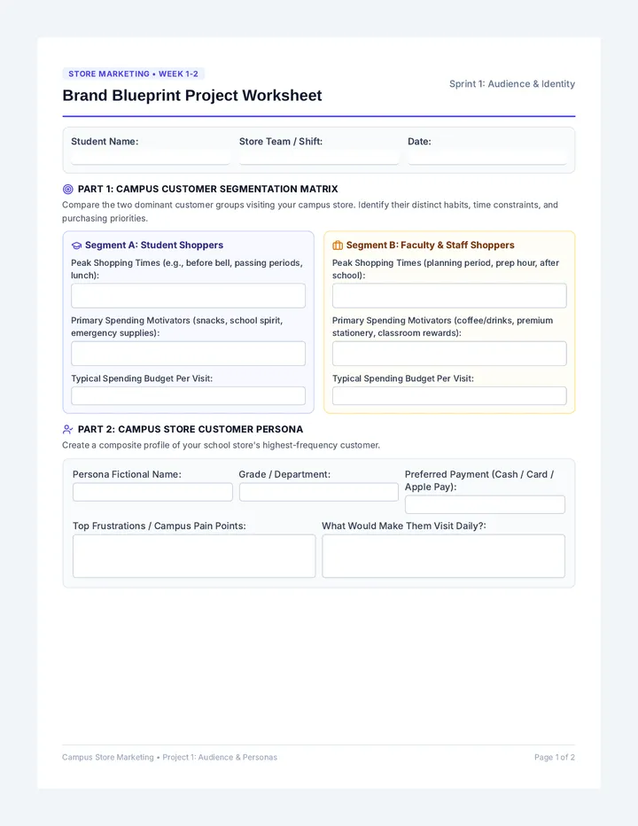 Brand Identity Project Worksheet