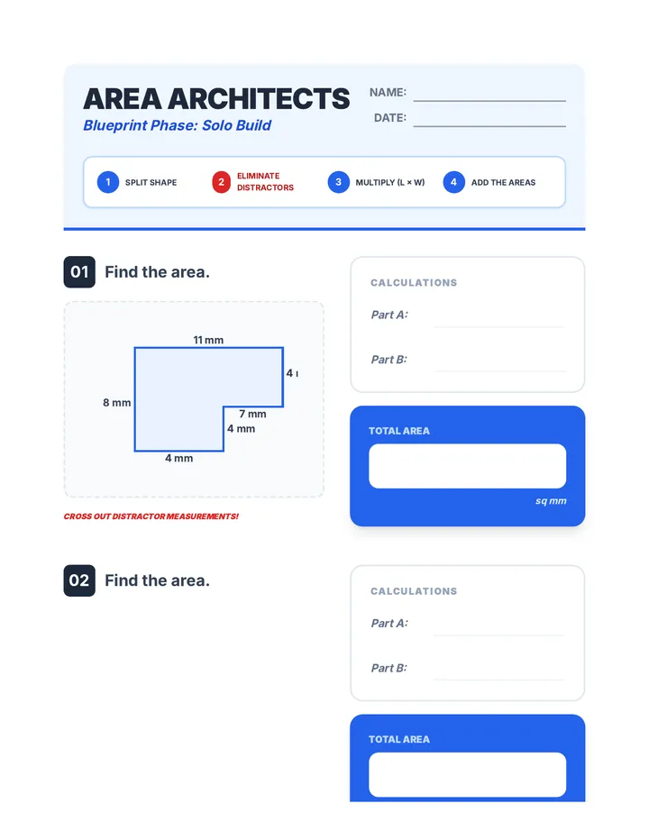 Area Architects Worksheet