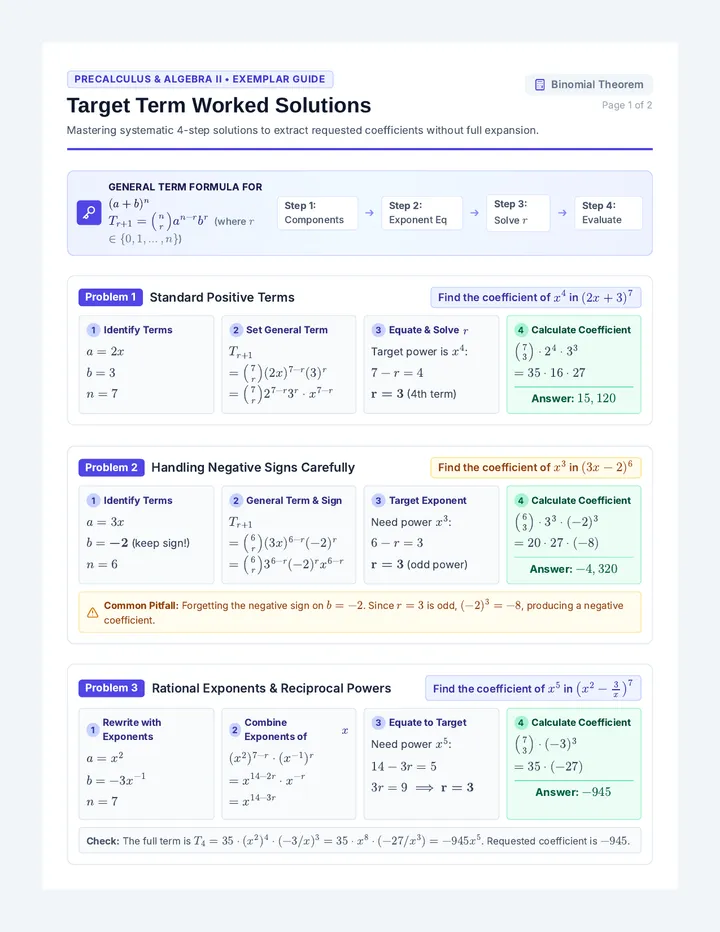 Target Term Worked Solutions