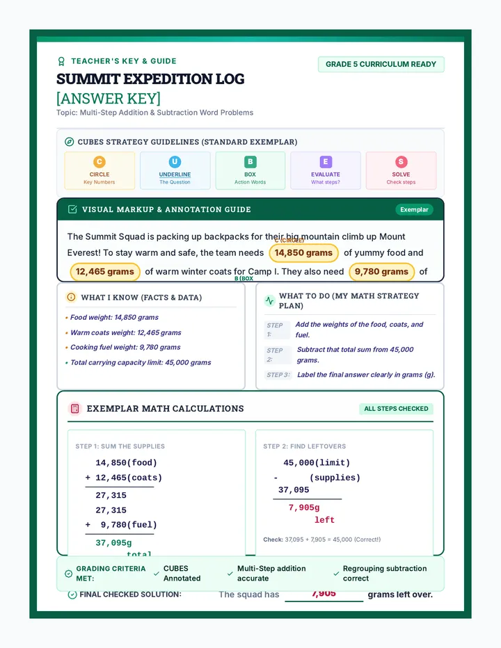 Summit Expedition Worksheet Answer Key