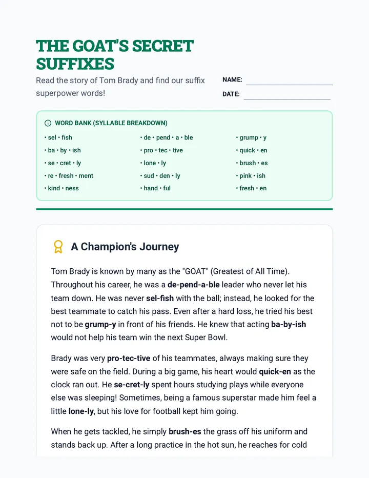 Brady Suffix Passage