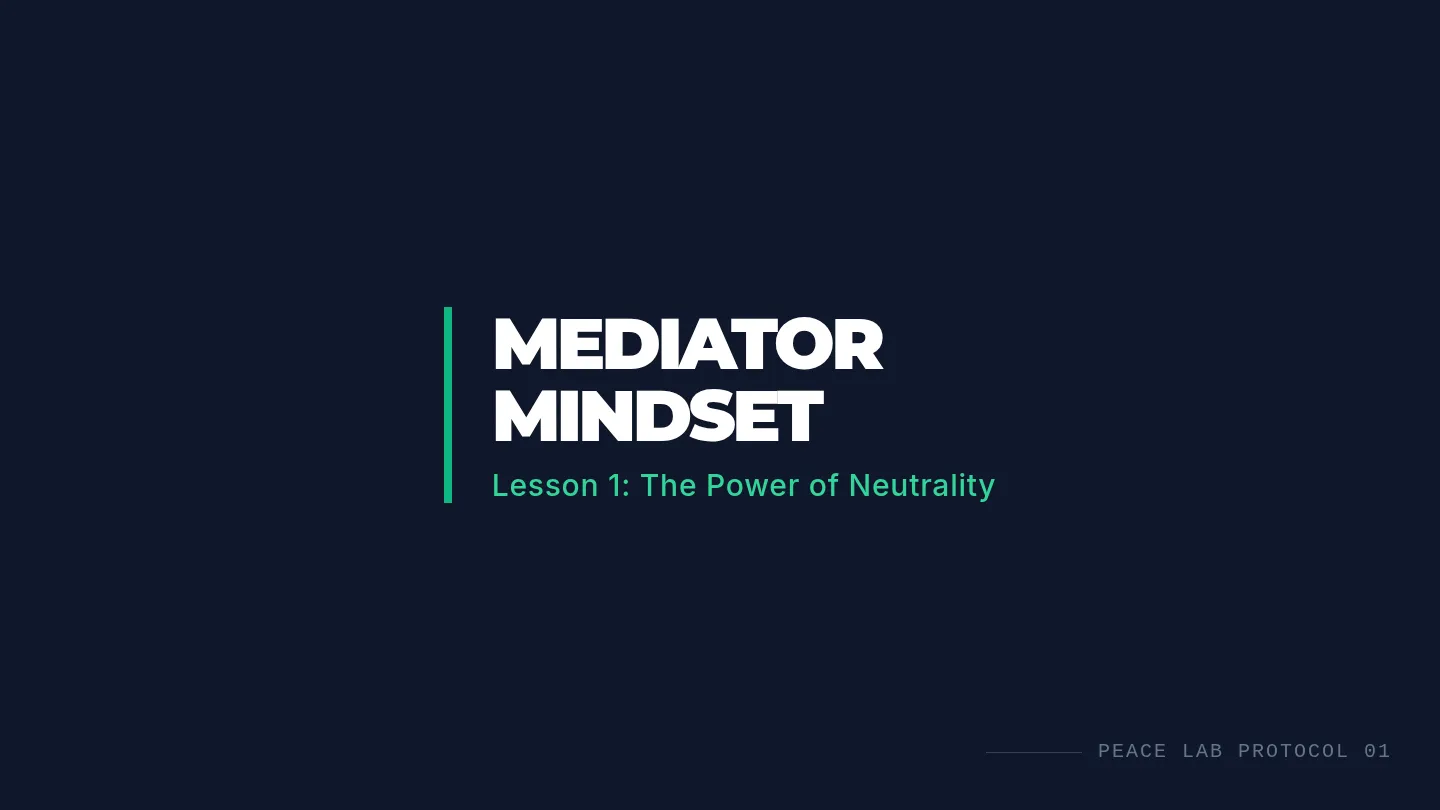 Mediator Mindset Slides