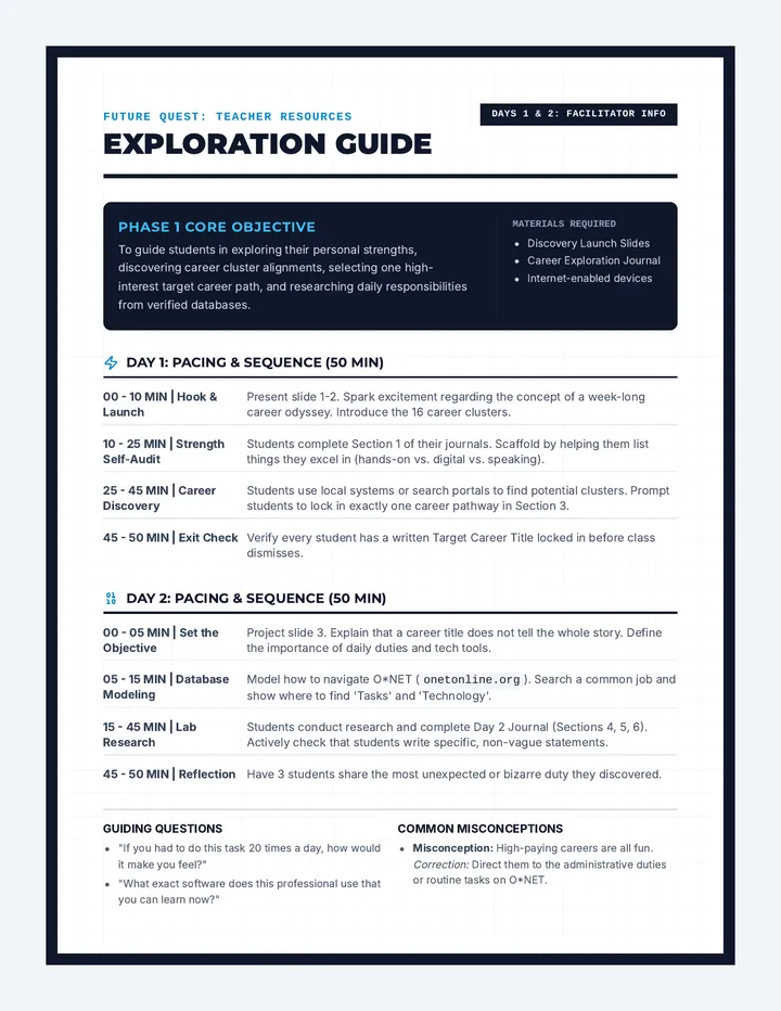 Exploration Facilitator Guide page 1