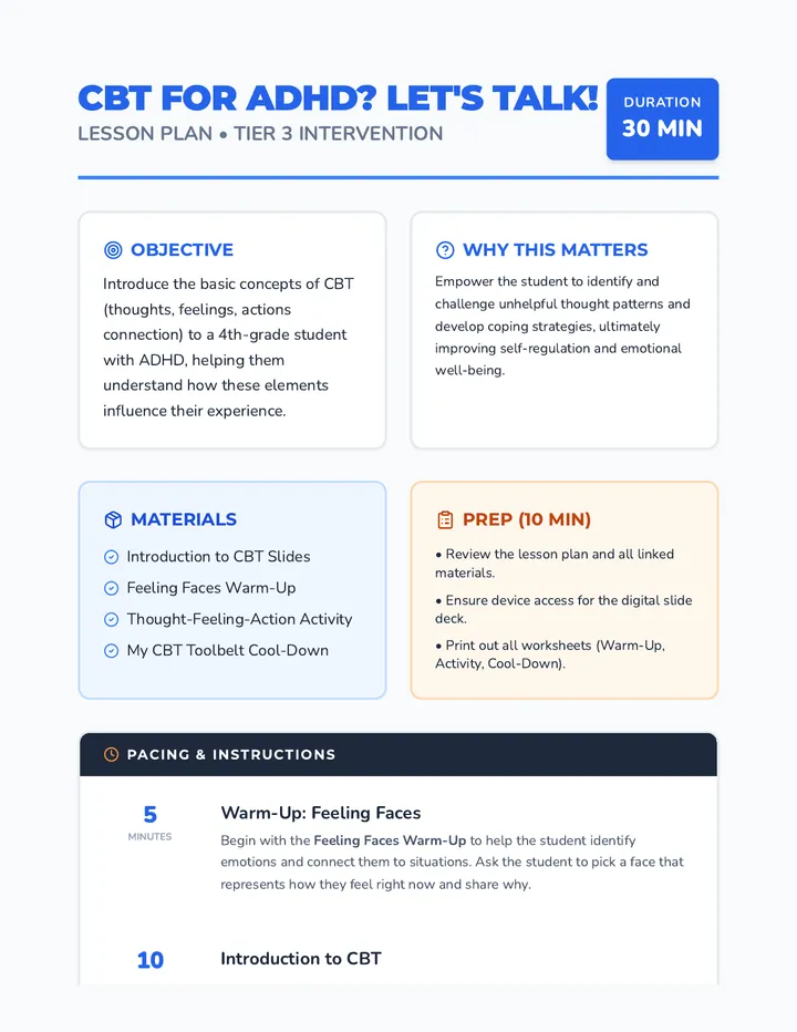 CBT Lesson Plan