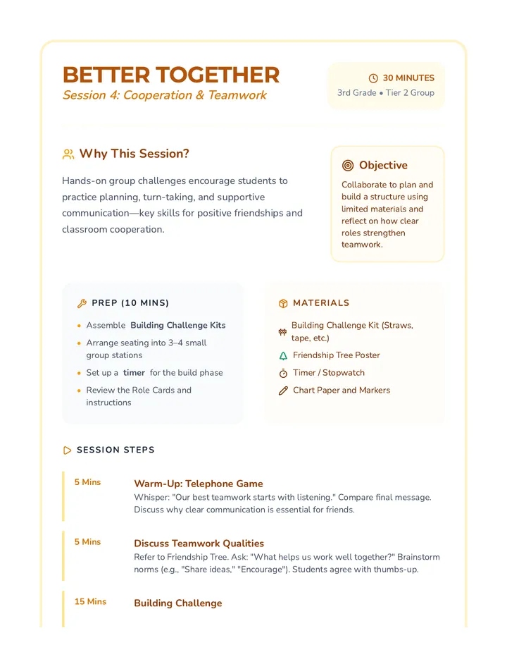 Team Power Lesson Plan