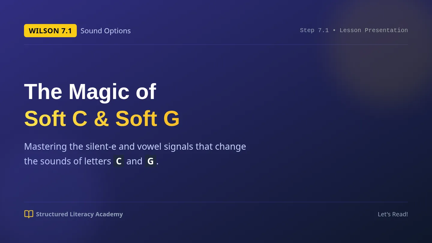 Soft C and G Intro Slides