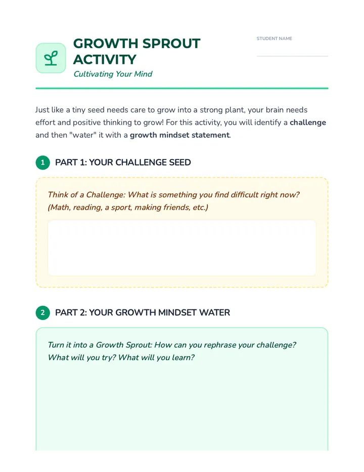 Growth Sprout Activity