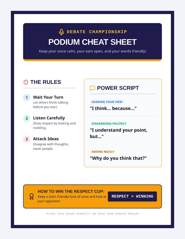 Debater Podium Guide