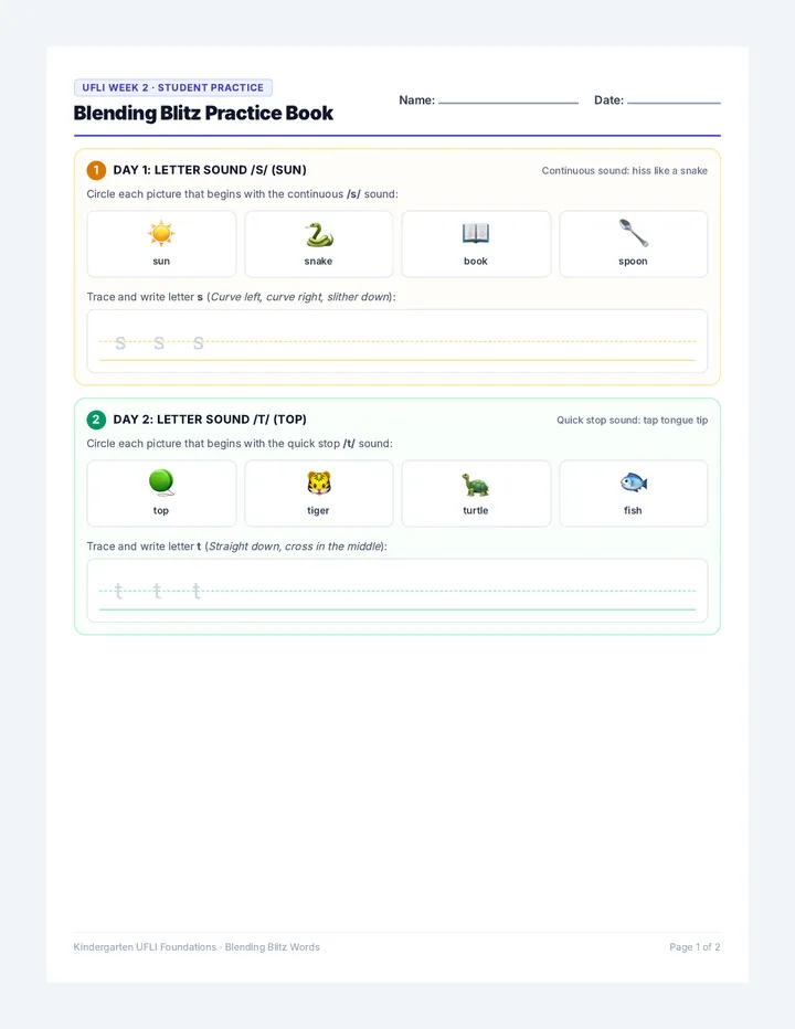 Blending Blitz Student Workbook