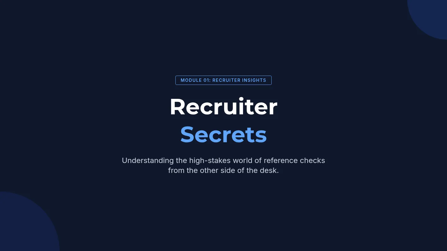 Recruiter Secrets Slides