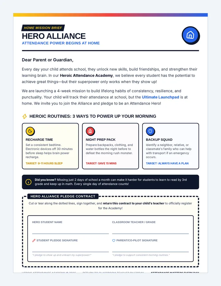 Hero Mission Home Pledge