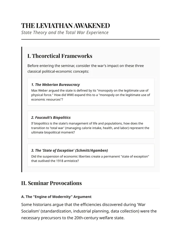 State Theory Seminar Guide