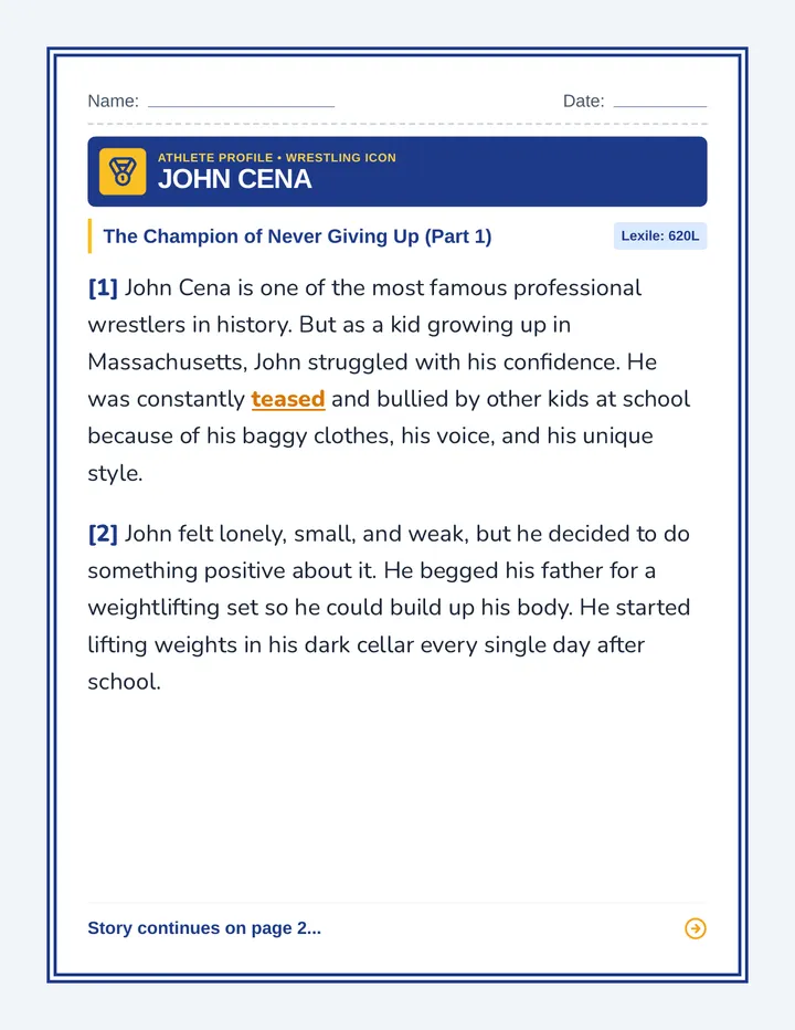 Cena Creed Worksheet