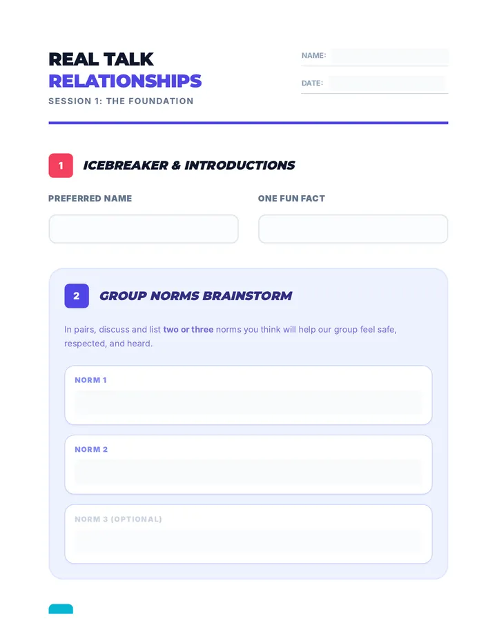 Icebreaker & Norms Worksheet