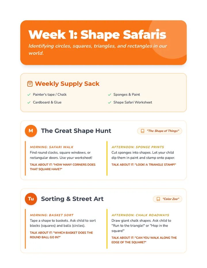 Shape Safaris Play Guide
