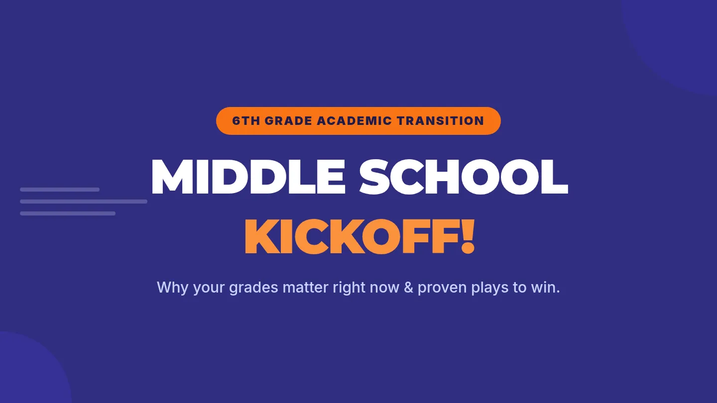 Middle School Kickoff Slides