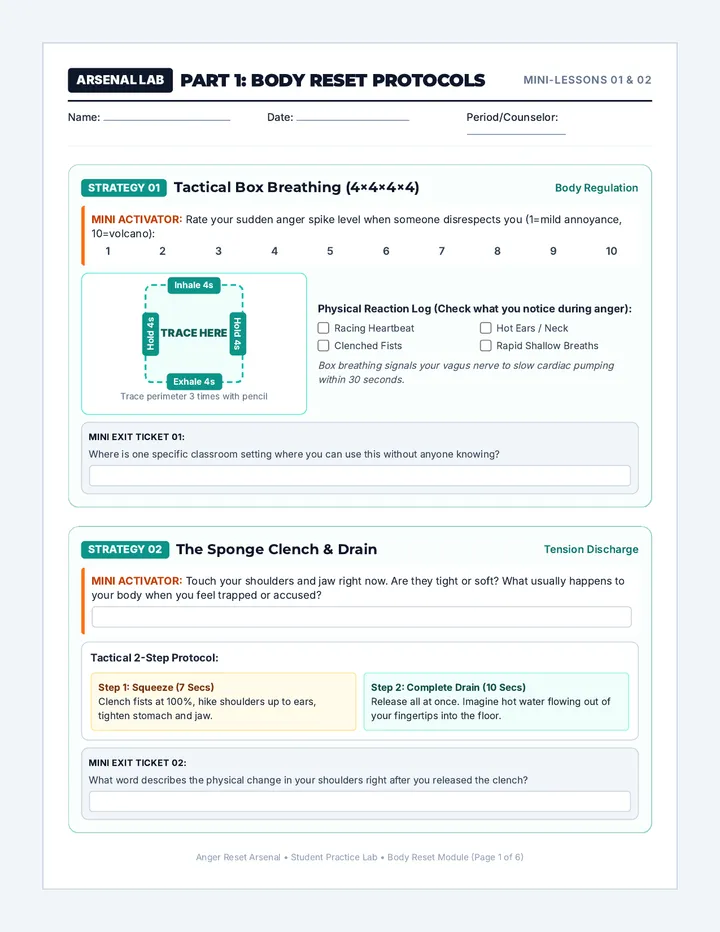 Strategy Lab Worksheets