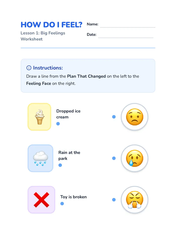 Feeling Faces Worksheet