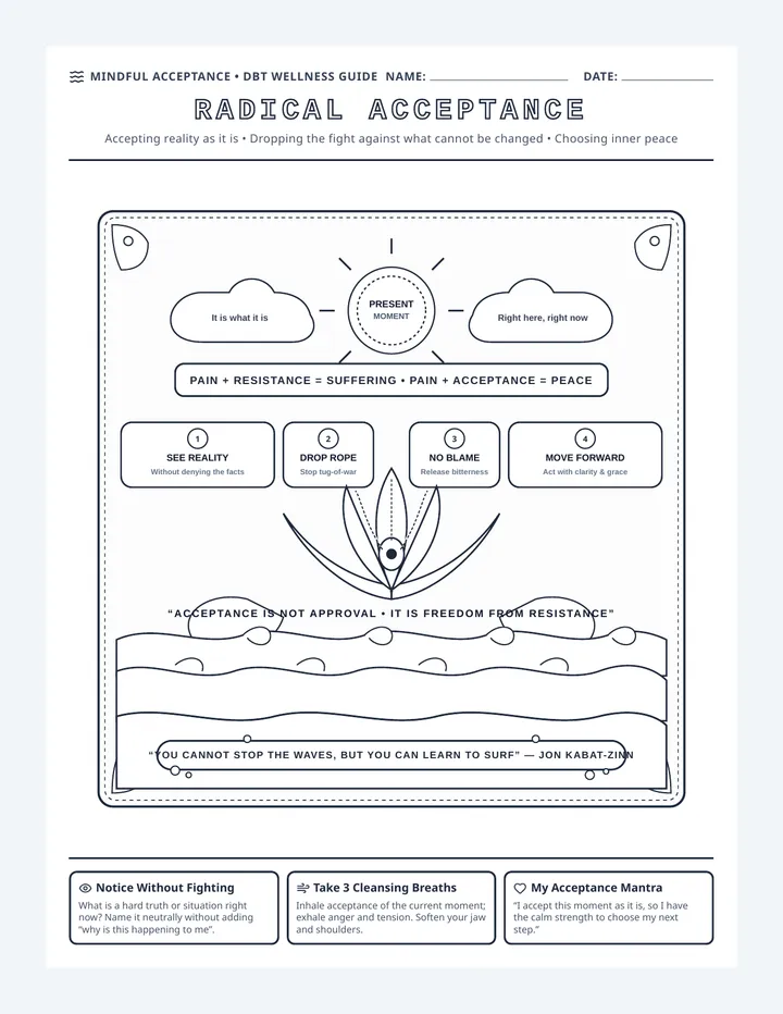 Radical Acceptance Coloring Page