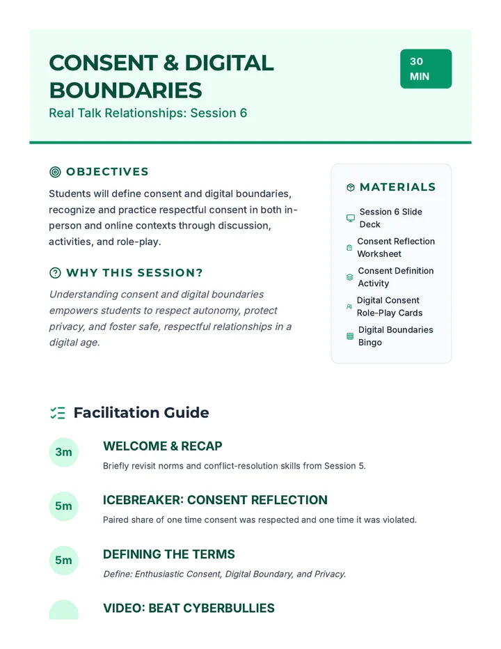 Session 6 Lesson Plan
