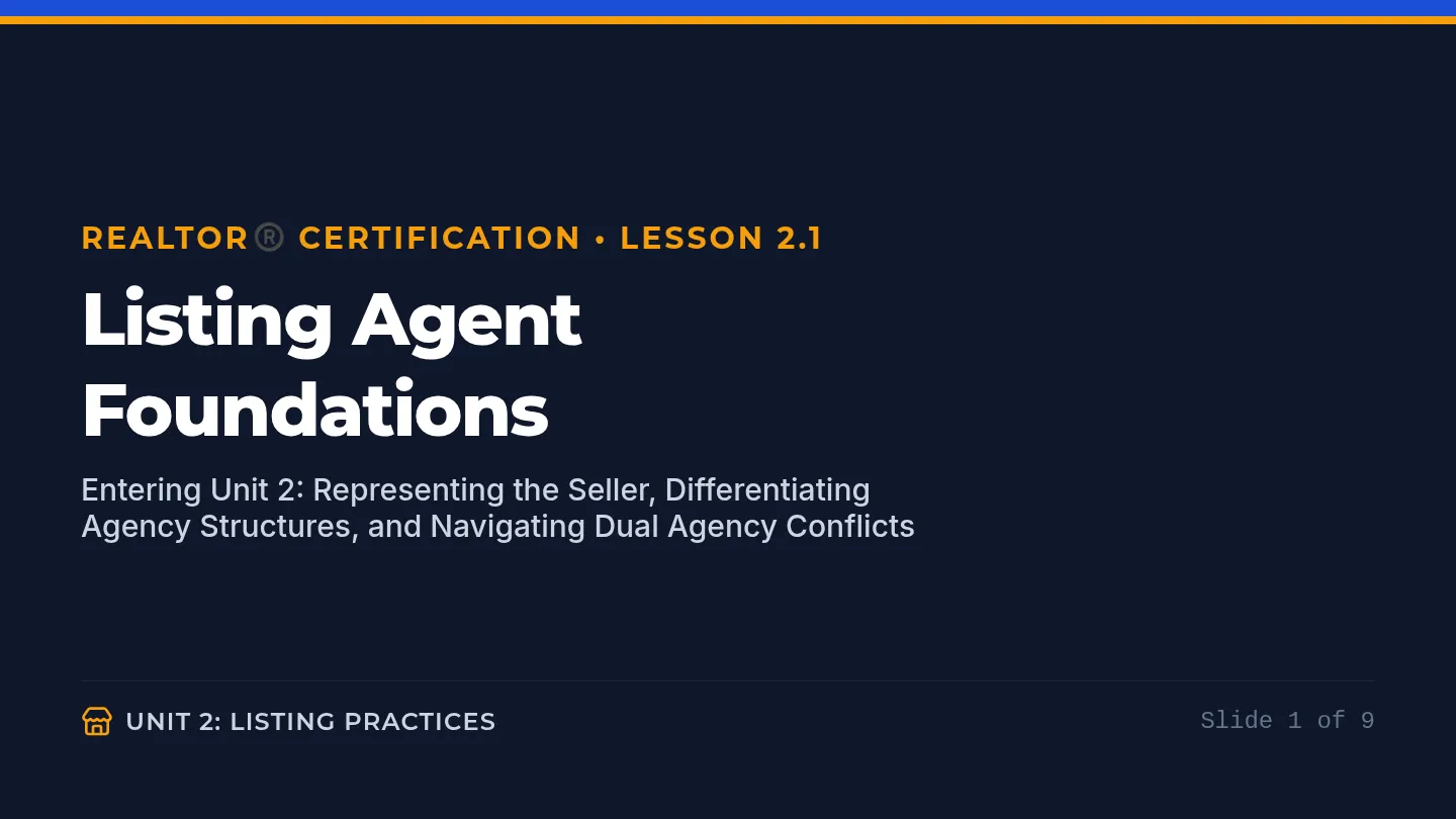 Listing Agent Foundations Slides