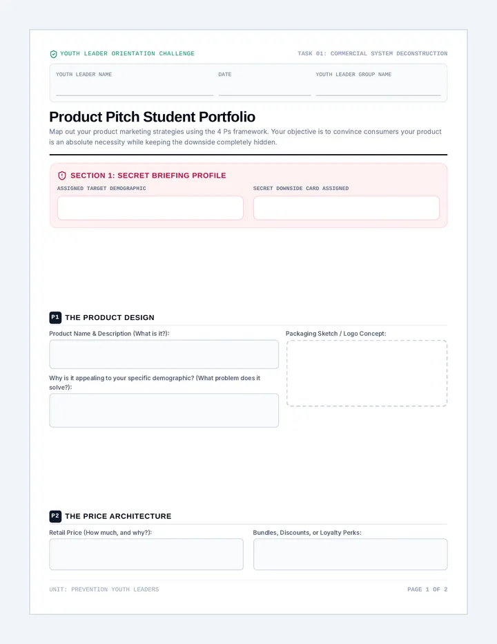 Product Pitch Student Portfolio
