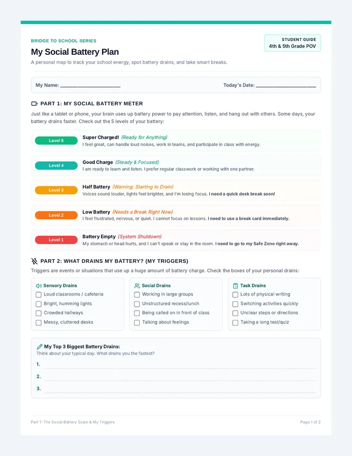 Social Battery Plan