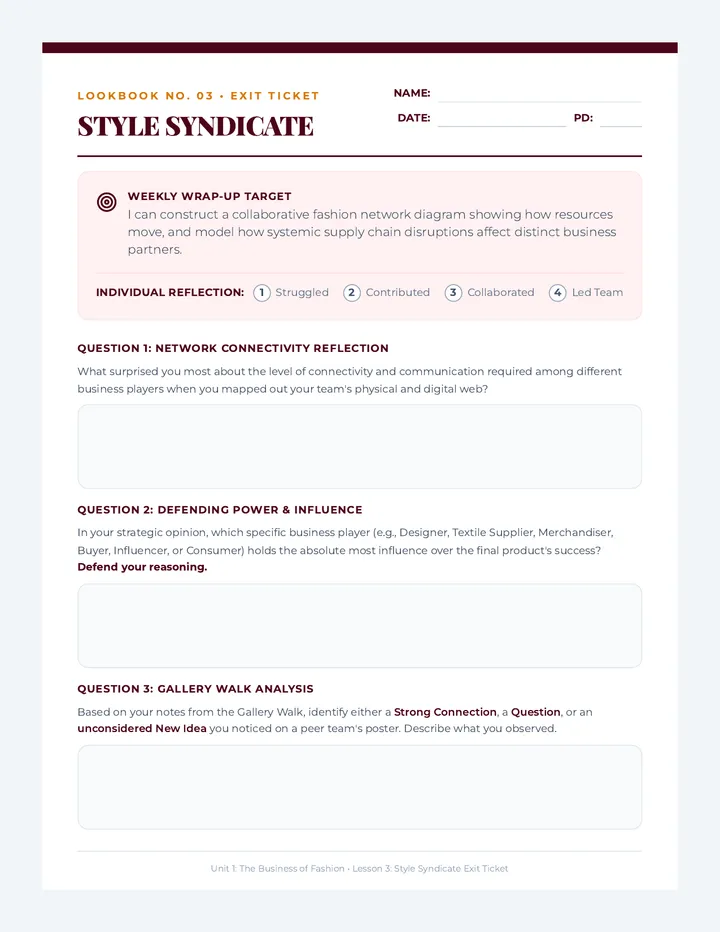 Style Syndicate Exit Ticket
